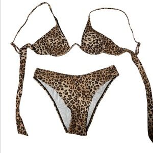 Size XS, SHEIN Leopard Print Bikini Set